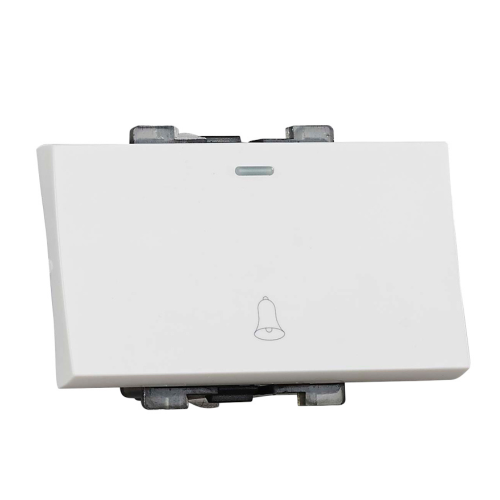 Tiana Door bell switch 72mm - White