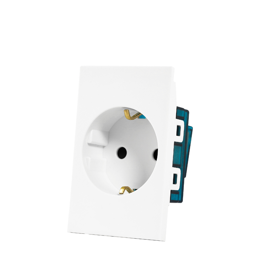 Mega On 16A germany socket 48mm - White