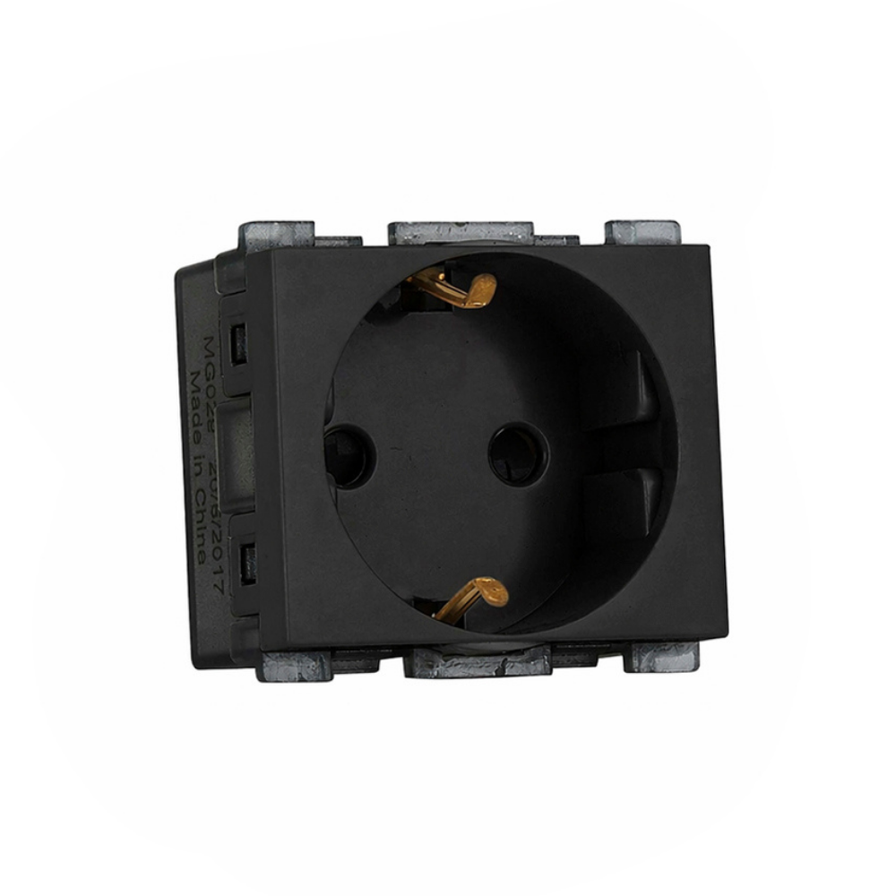 Tiana 16A germany socket 48mm - Matte Black