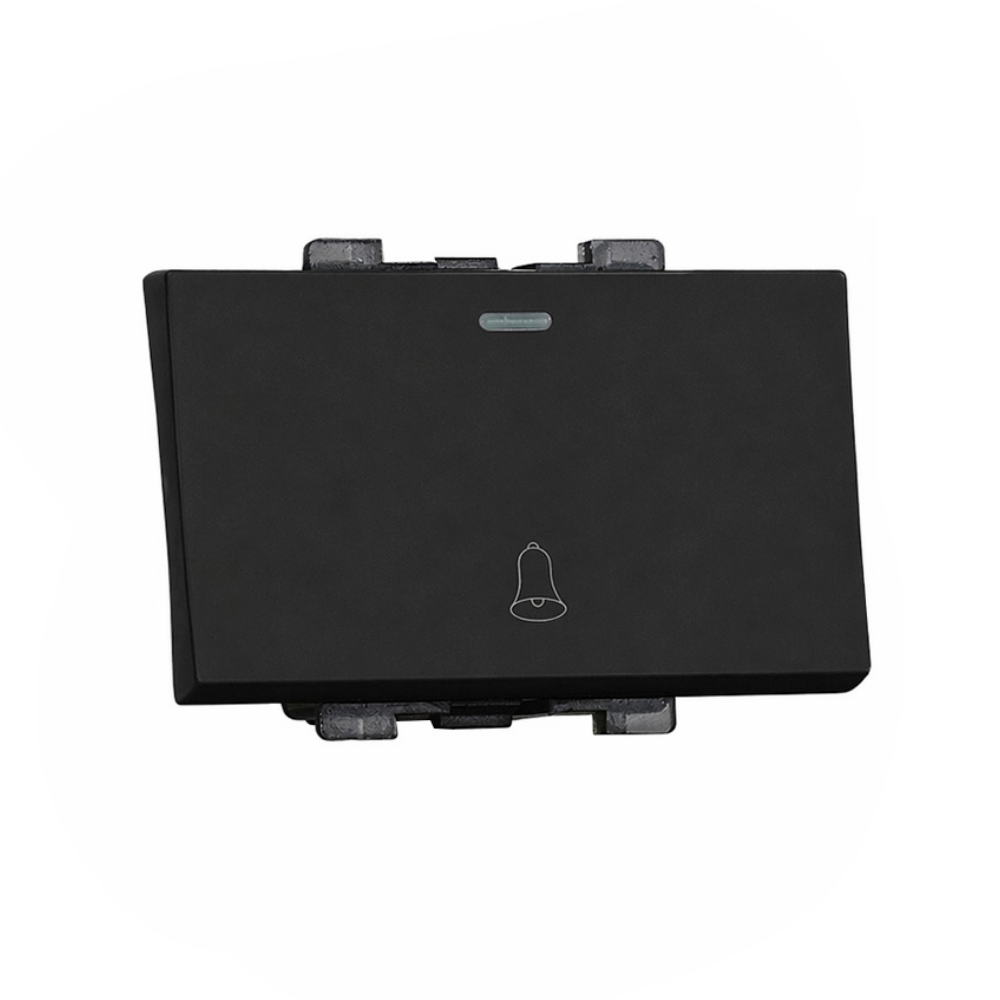 Tiana Door bell switch 72mm - Matte Black