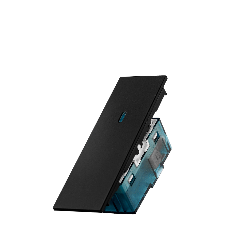 Mega On 1Gang 1Way Switch 24mm - Matte Black