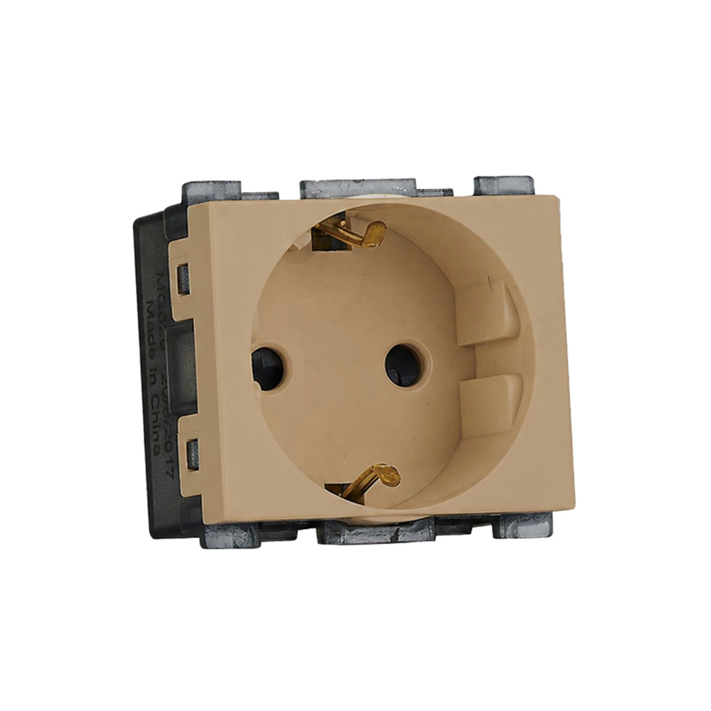 Tiana 16A germany socket 48mm - Champagne