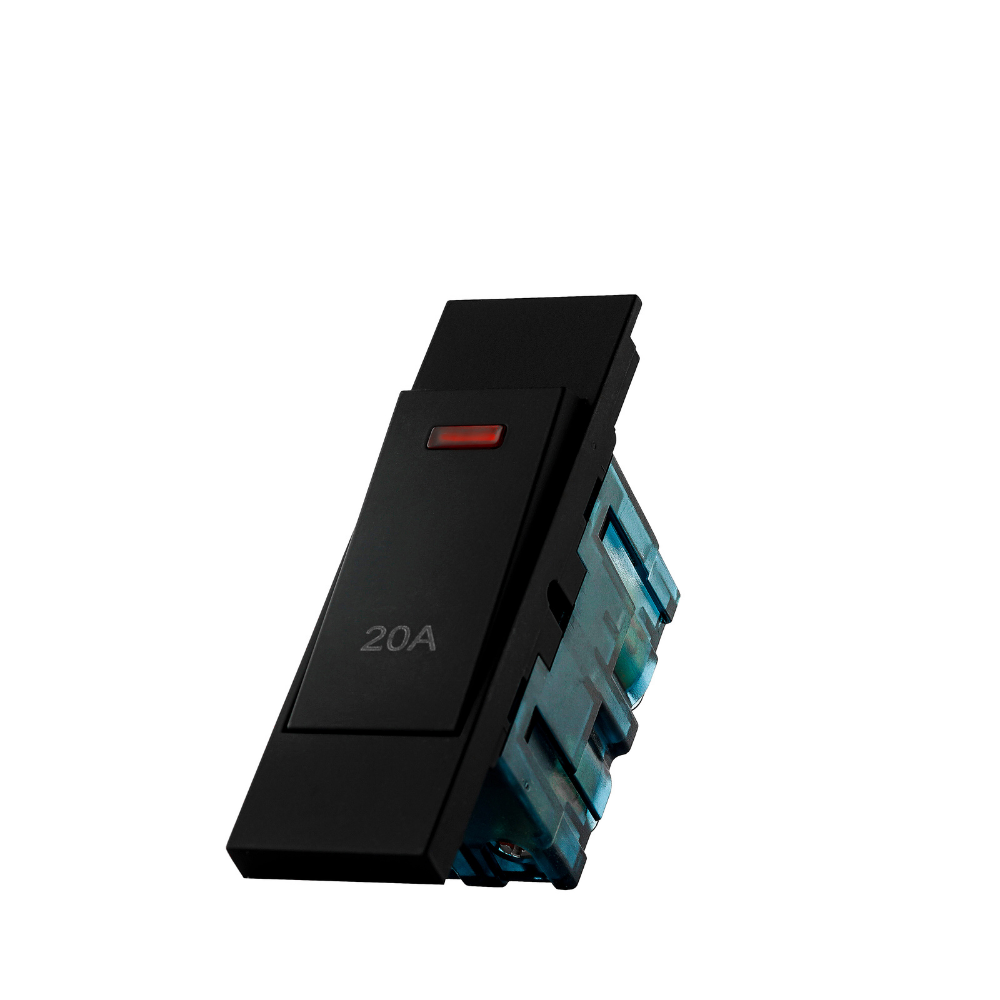 Mega On 20A Switch 24mm - Matte Black