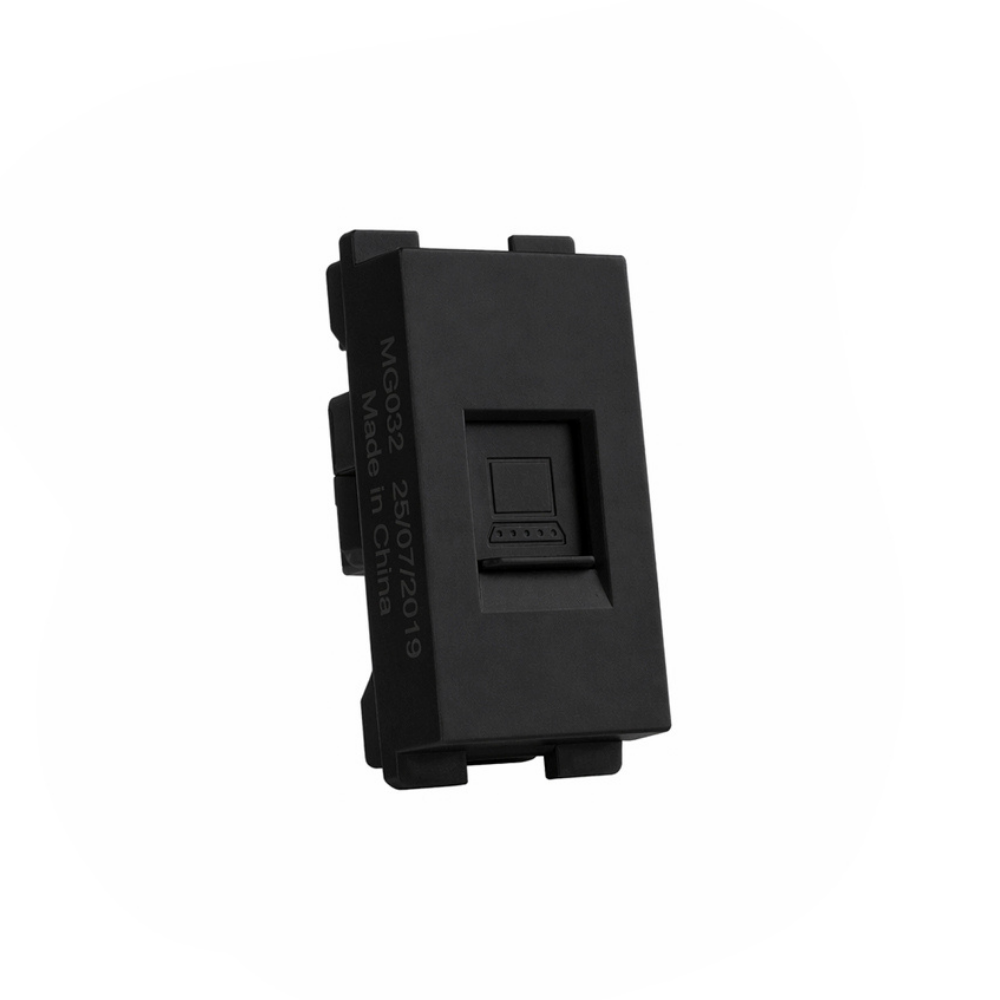 Tiana Computer socket CAT6 24mm - Matte Black
