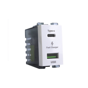 Tiana Double USB（A+TYPE C）24mm - White