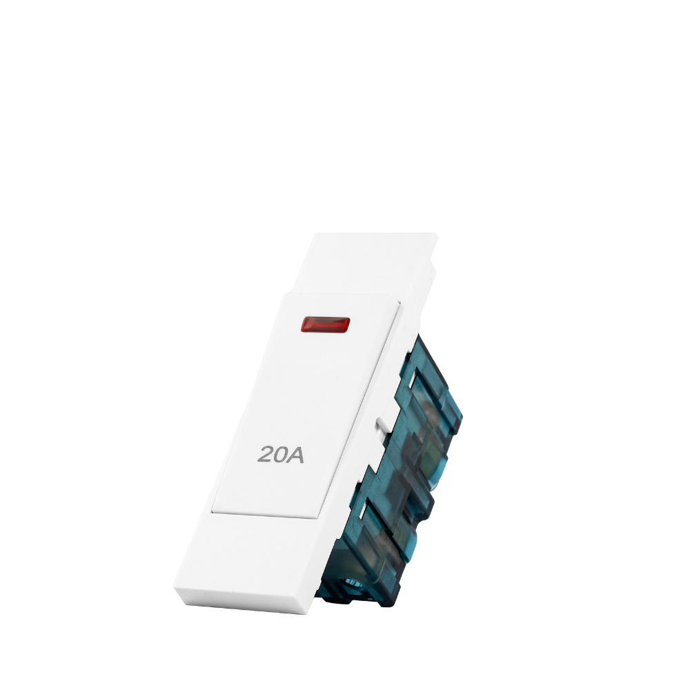 Mega On 20A Switch 24mm - White