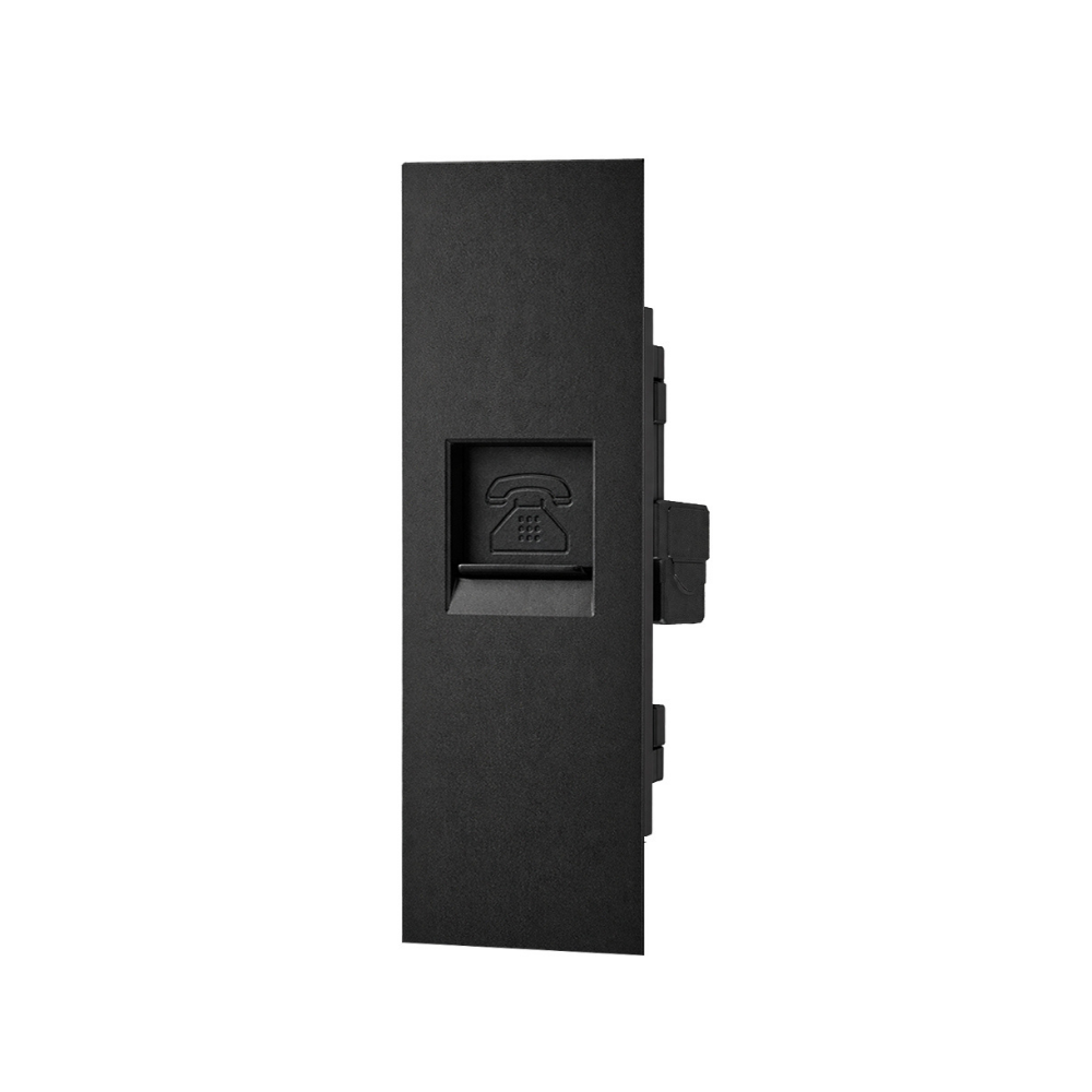 Mega On Telephone socket 24mm - Matte Black