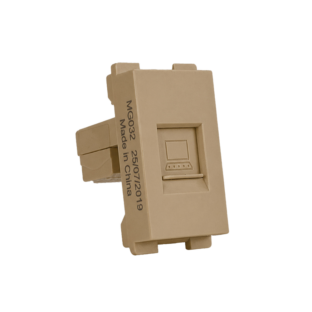 Tiana Computer socket CAT6 24mm - Champagne