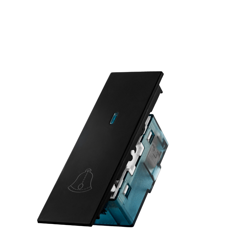 Mega On Door bell switch 24mm - Matte Black